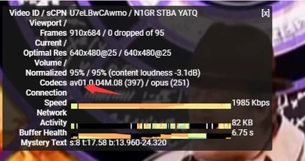 check av1 video setting