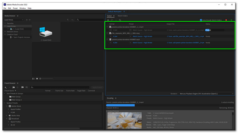 Batch Video Converter - Adobe Media Encoder