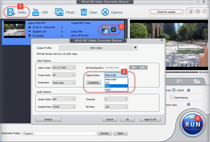 Change GoPro Video Aspect Ratio