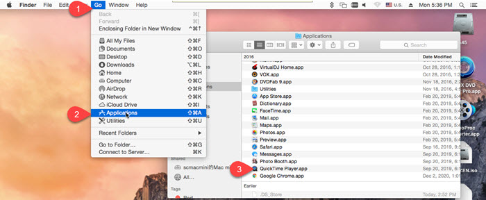 Choose QuickTime Player