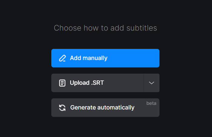 Add subtitle to video with clideo