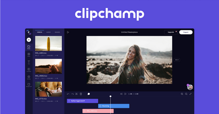 Clipchamp interface