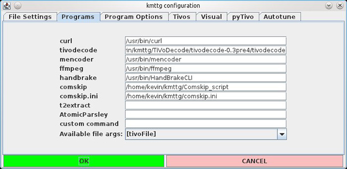 Convert TiVo to MP4 with KMTTG