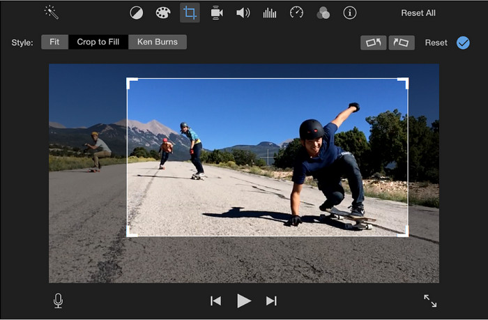 Crop iPhone video via iMovie