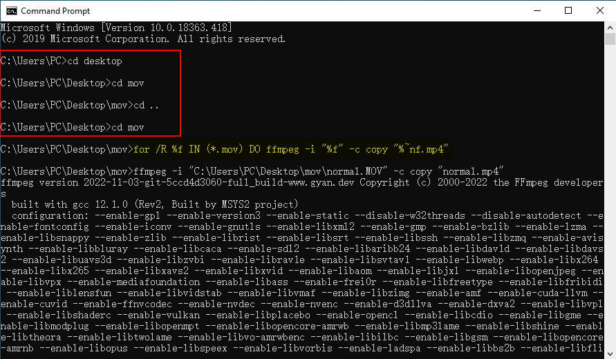 Batch Video Converter - FFmpeg