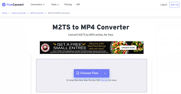 Free M2TS video converter online