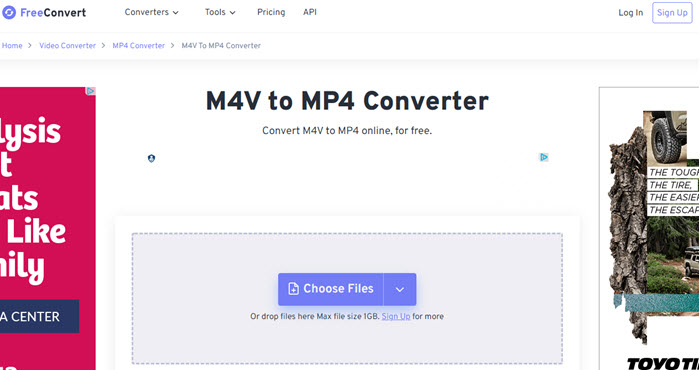 Convert M4V to MP4 with FreeConvert
