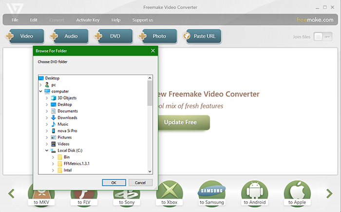 Freemake Convert DVD