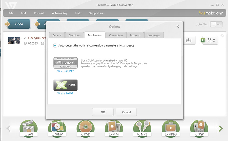 Freemake GPU Acceleration