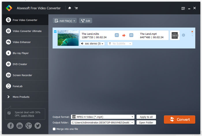 FVC Free M2TS Video Converter