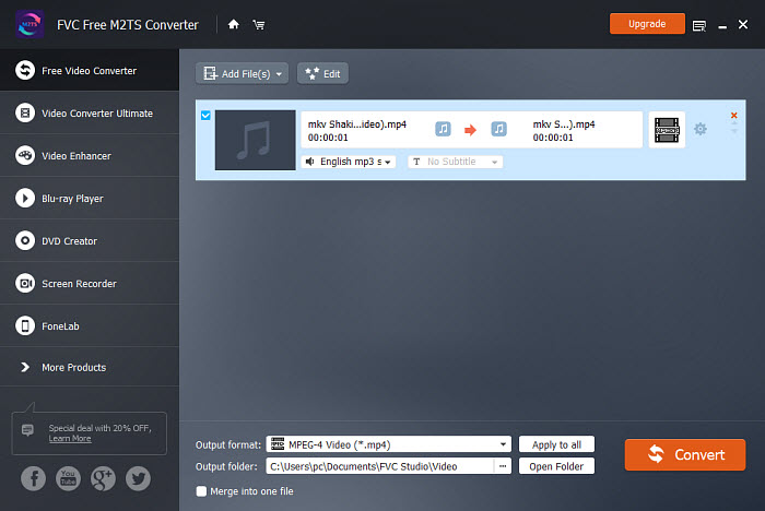 FVC Free M2TS Video Converter