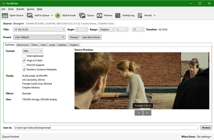 Handbrake DVD Ripping