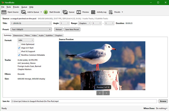 HandBrake Video Encoding