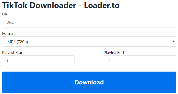 TikTok Video Converter - Loader.to