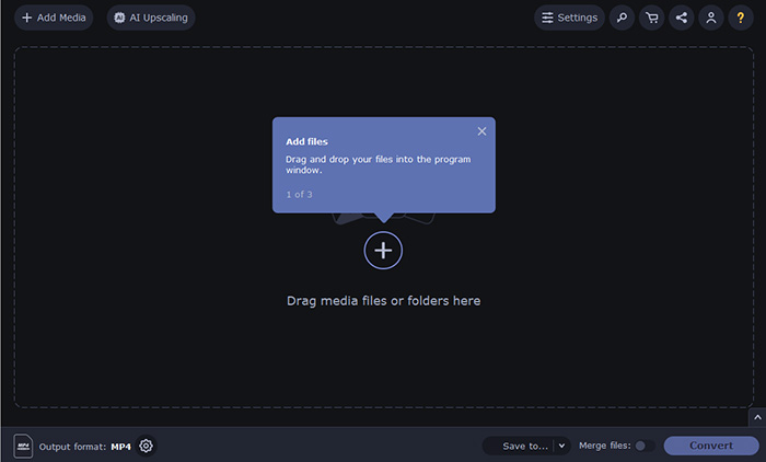Movavi Video Converter UI