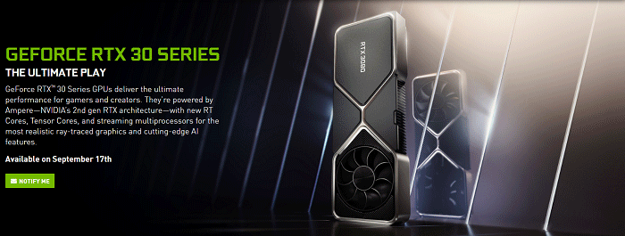 RTX 3000, with the best performance & support to AV1 video codec