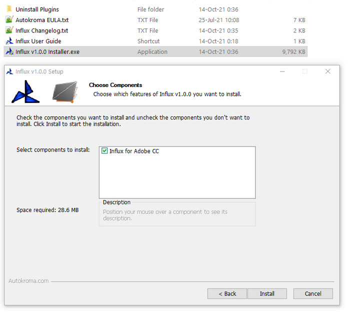 Install Influx in Premiere Pro for AV1 encoding