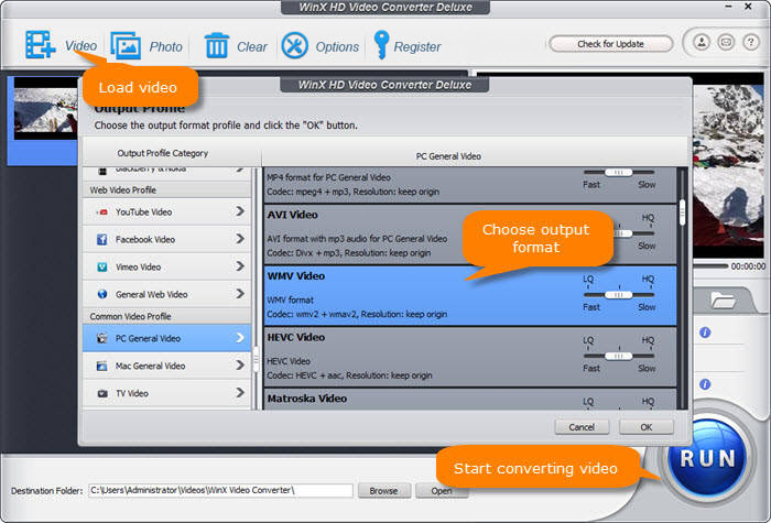 WMV video converter
