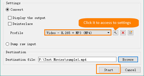 How to Use VLC Video Converter - Start Converting