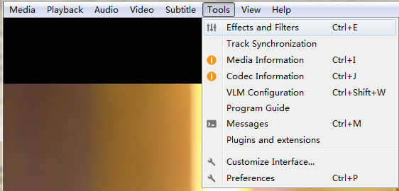 Tap Effects and Fileters in VLC