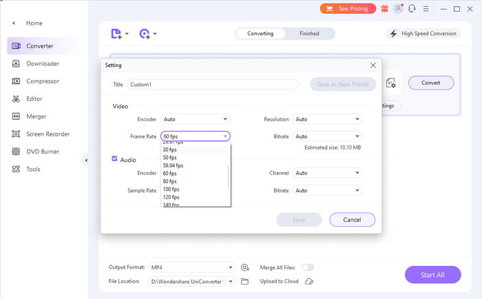 How to Convert Video to 60FPS with Wondershare Uniconverter