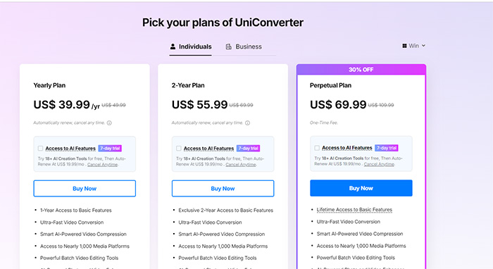 UniConverter Review Price