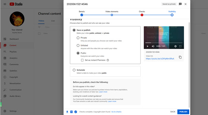 Upload MKV to YouTube