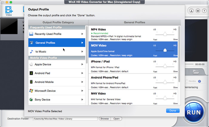 Convert VOB to MOV on Mac