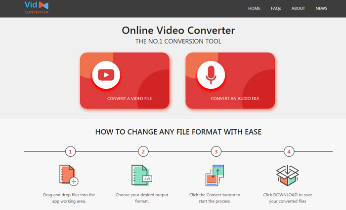 Video Converter to HD 1080p Online Free - VidConverter
