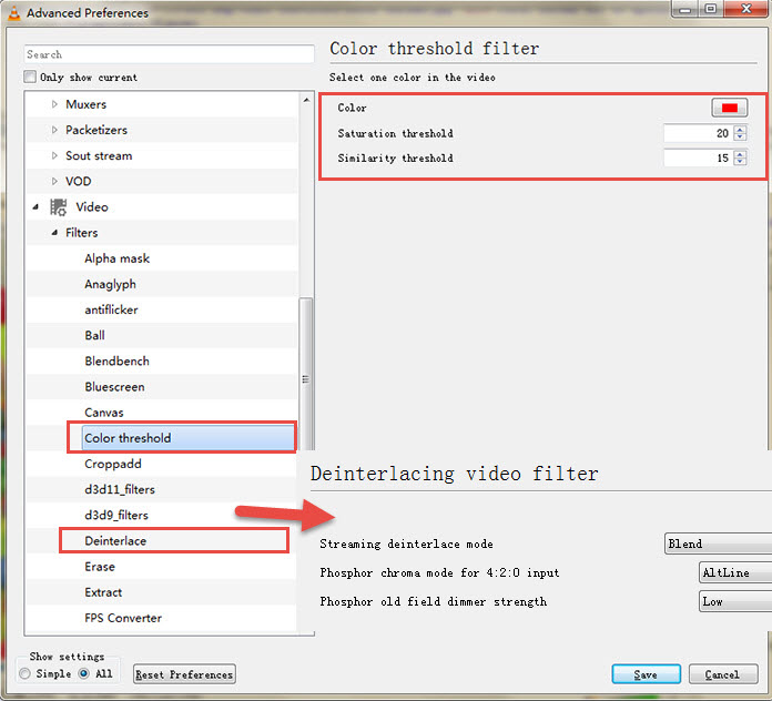 Applicare i filtri alla qualità video di alto livello