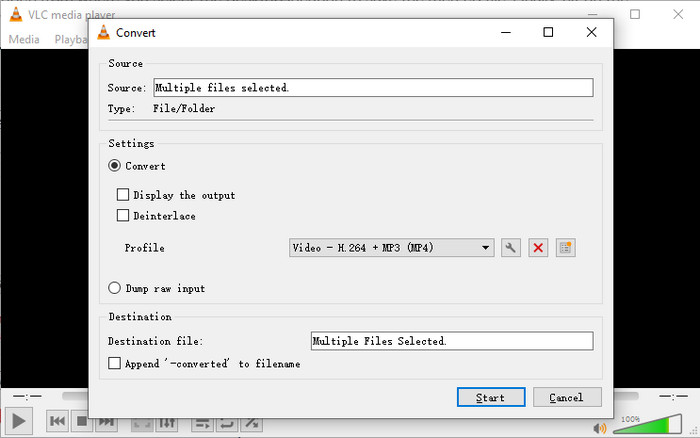 VLC convert 4k video