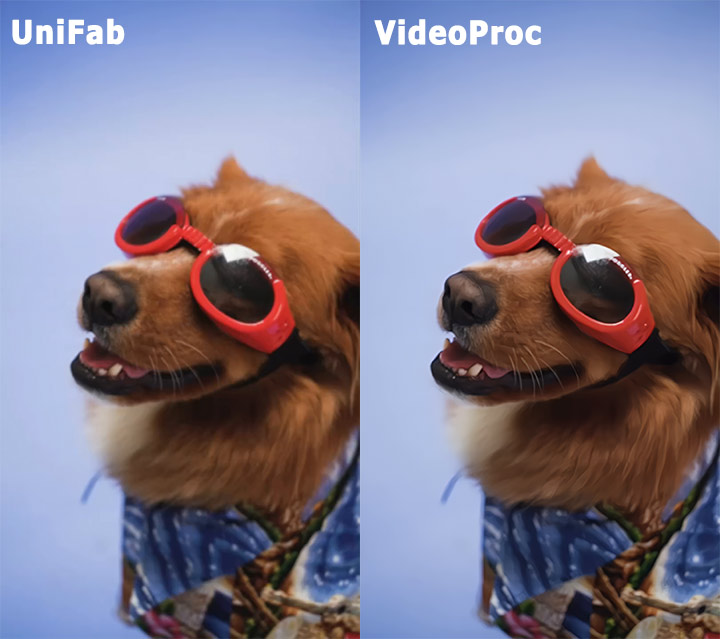 Video Super Resolution Test 28 - VideoProc vs UniFab