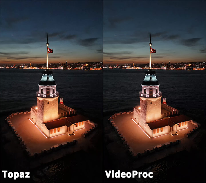 Video Super Resolution Test 37 - VideoProc vs Topaz Video