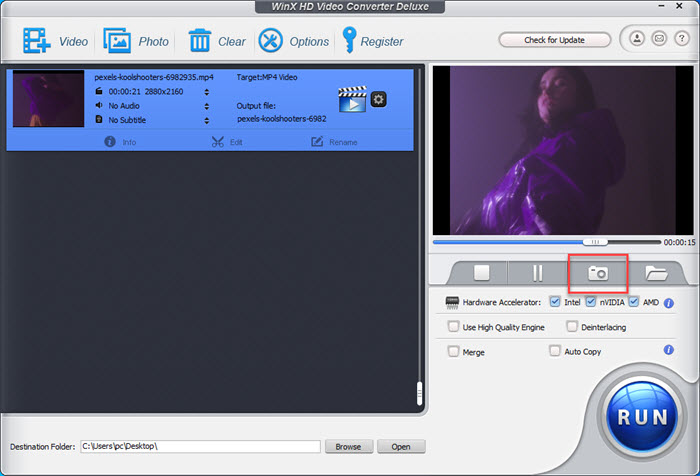 WinX Take Screenshots