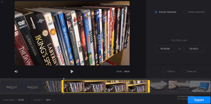 Cut VOB video on Windows 10/11 with Clideo