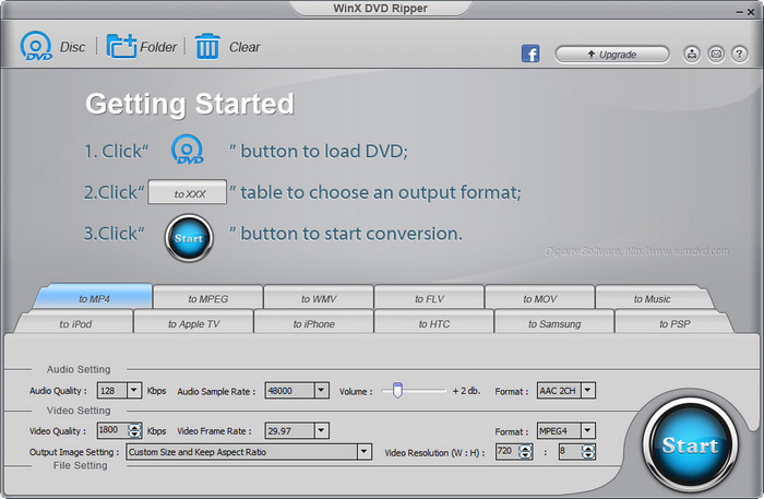 WinX DVD Ripper free version