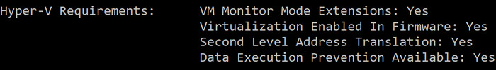 Hyper-V requirements