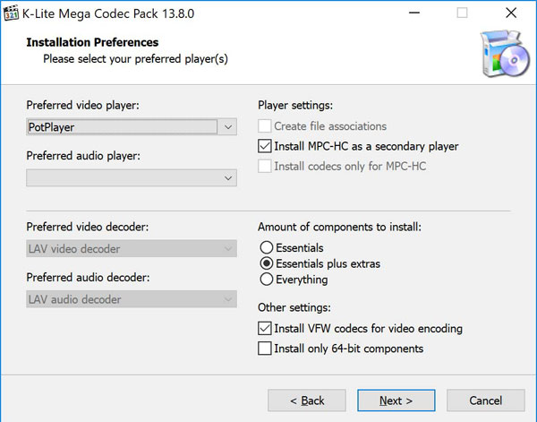 64 Bit Codec For Windows 10 : Download K Lite Mega Codec Pack For Windows 8 1 32 64 Bit In English