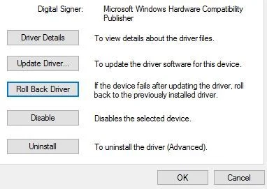 fix camera not working on laptop - Roll back the camera driver