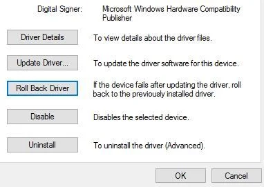 Roll back driver