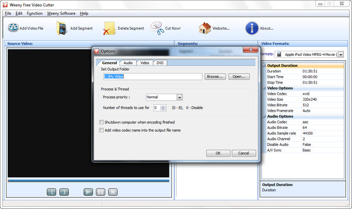Cut VOB video on Windows 10/11 with Weeny Video Editor