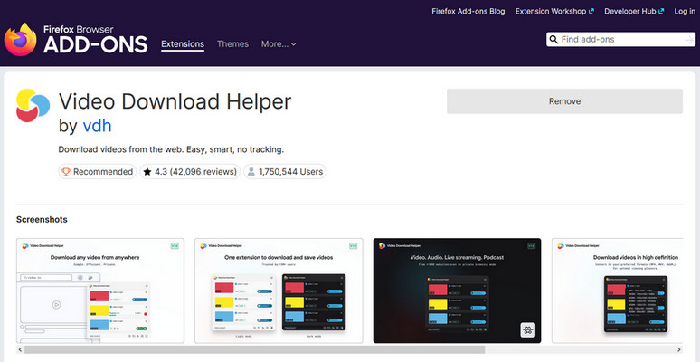 Video DownloadHelper�FFirefox����_�E�����[�h�菇1