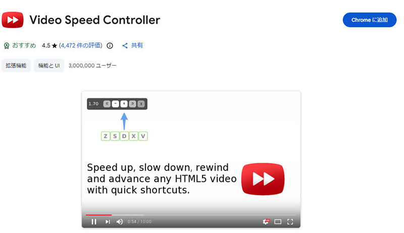 PC�ŃA�}�v����{���Ō���FVideo Speed Controller