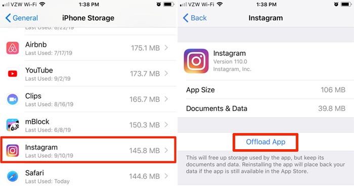 Clear the Instagram Cache