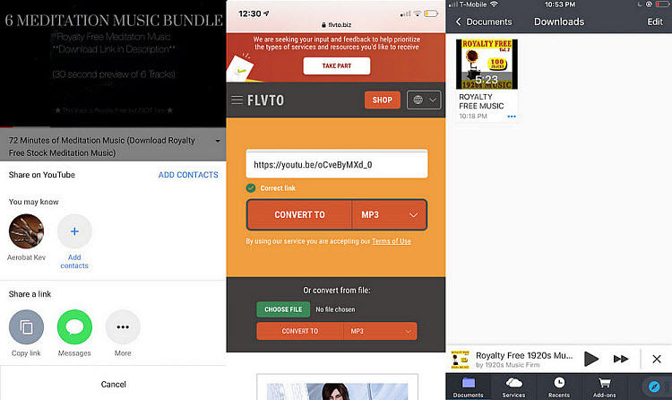 Convert YouTube to MP3 on iPhone with Documents