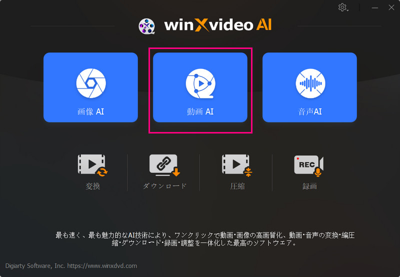 dat�t�@�C�����掿���FWinxvideo AI