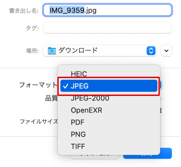 WebP JPEG変換