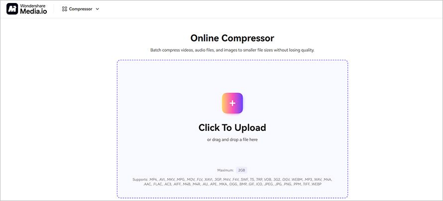 動画圧縮の安全な推奨サイト:Media.io