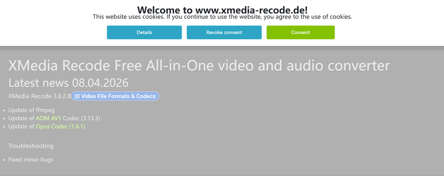 ���S�Ȗ�������ϊ��\�t�g�FXMedia Recode