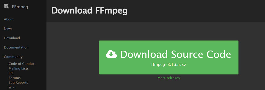 ���S�Ȗ�������ϊ��\�t�g�FFFmpeg